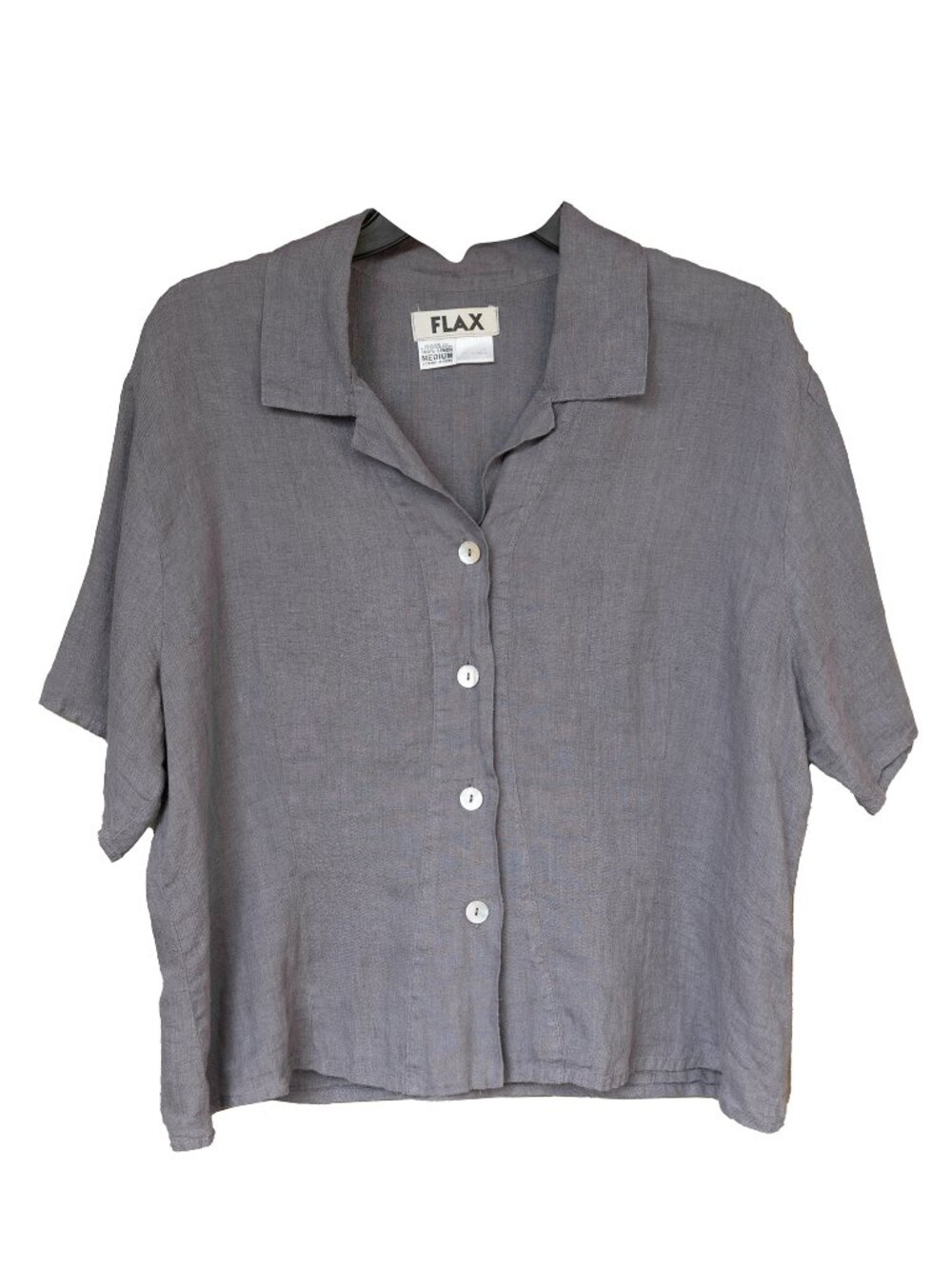 Flax 100% Linen Purple Top